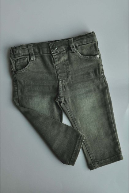 Olive Green Baby Slim Fit Pants