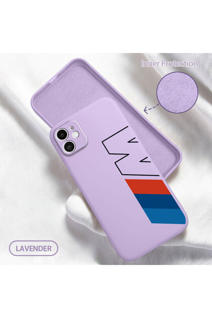 iPhone 11 Compatible Phone Case with Velvet Camera Protections Inside, Soft Silicone Bmw Pattern