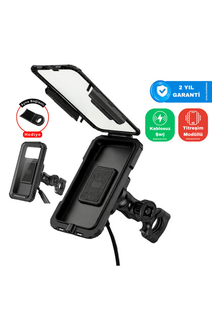 TT950WUC Kablosuz Şarj Özellikli Motosiklet Telefon Tutucu ( 2 Yıl Garanti )
