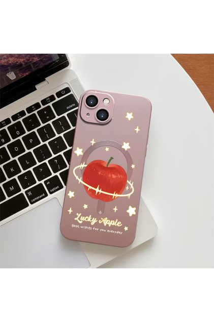 iPhone 13 Compatible Transparent Magsafe Wireless Soft Silicone Phone Case Apple Pattern