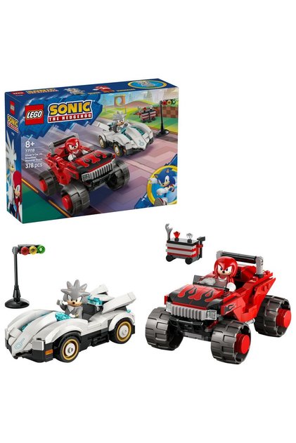 LEGO SONIC MASINA LUI SILVER VS CAMIONUL GIGANT AL LUI KNUCKLES 77118