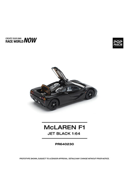 pop race 1 Pop Race McLaren F1 Jet Black 1:64 Diecast Model Araba