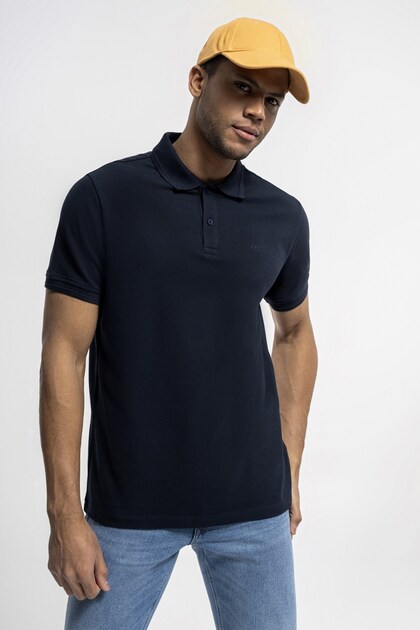 【LIDNM】Te/Ca Milled Light Polo Loft Men's Polo Neck T-Shirt- Trendyol