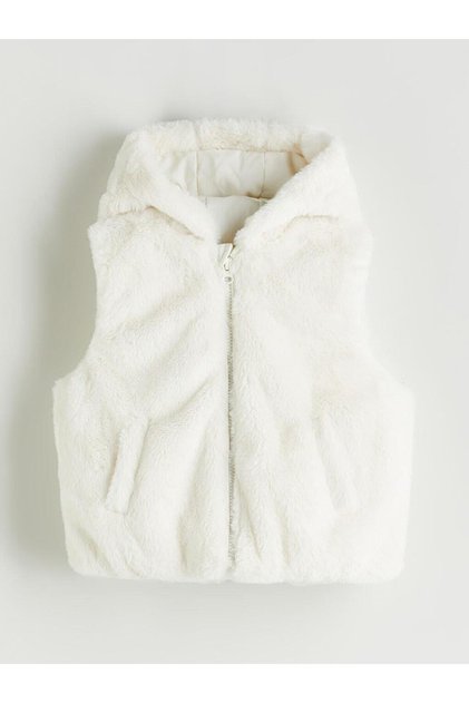 Hooded Plush Girl's Vest (W5)