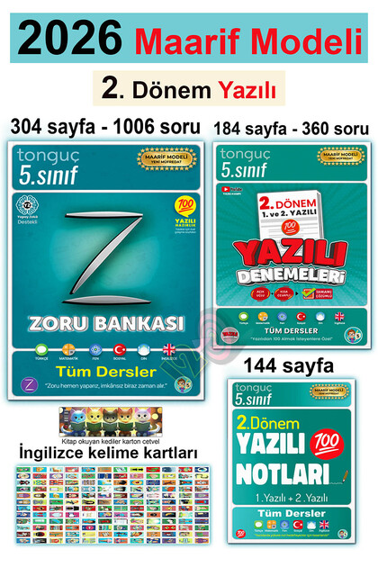 Tonguç Yayınları 5. Sınıf 2026 Zoru 2. Dönem Yazılıya Hazırlık