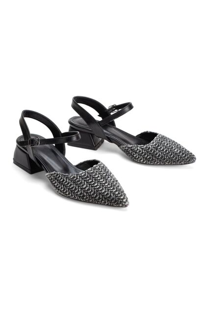 Short-Heeled Women's Shoes Straw Material