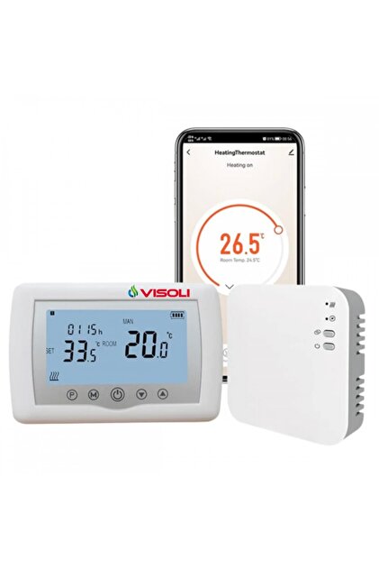 Termostat Ambient Centrala Termica WIFI Visoli™ WT-08, Controlat Prin Internet/Smartphone