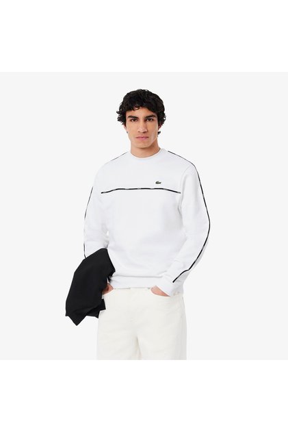Erkek Classic Fit Beyaz Sweatshirt