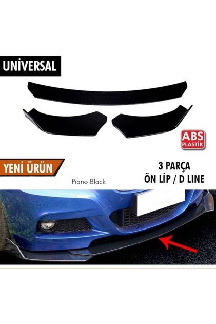 Bmw E87 3 Parça Piano Black Lip Premium Ön Tampon Eki