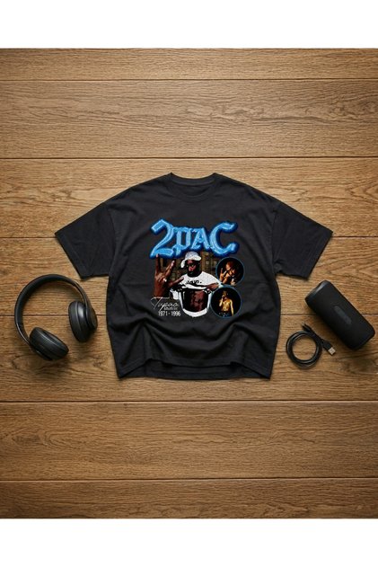 Tupac Shakur Printed Unisex 100% Cotton Piece Oversized T-Shirt