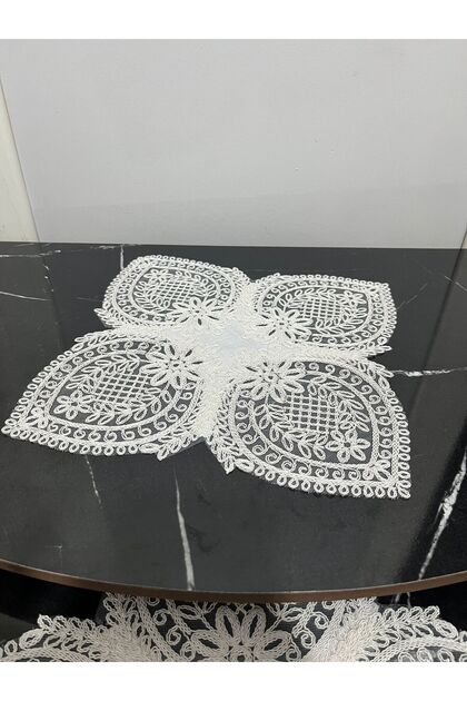 French Lace Laced Luxury Zigon Coffee Table Cover Single