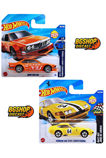 HOT WHEELS 2018 Bentley Continental GT3 (Gold) - Ferrari 365 GTB4
