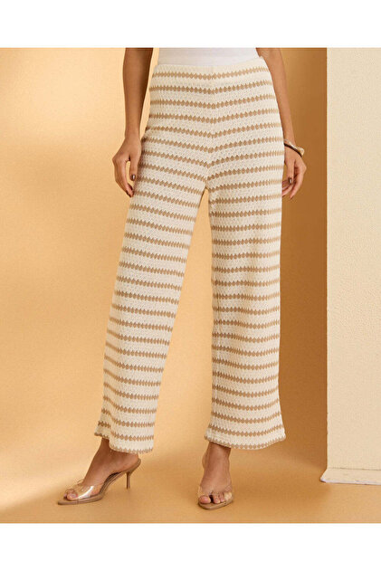 Women White Wideleg Trouser