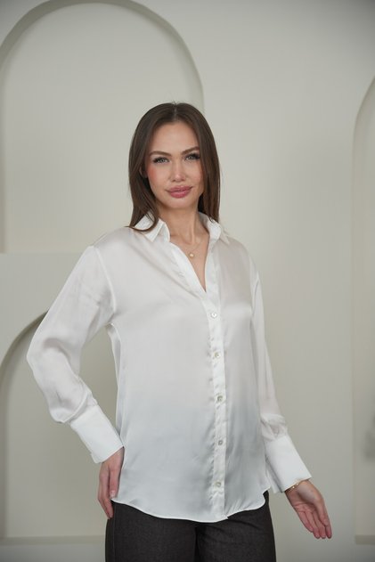 Basic Satin Shirt White