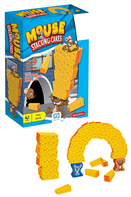 Mouse Stacking Cakes +4 Age 1-4 Players Educational Fun Competitive Cheese Stacking Family Game