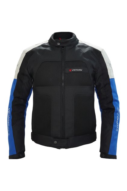 Motorcycle Jacket 4 Seasons Dynamic Light Grey-Blue Biker Jacket