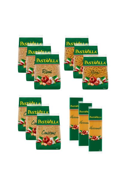 Makarna 500 gr 4 Çeşit 12 li Karma Paket