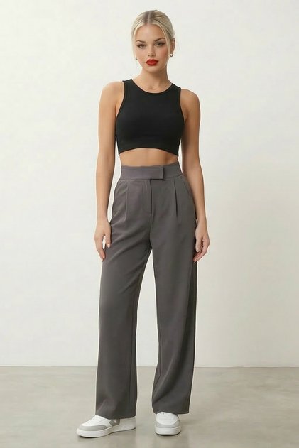 Women's Velcro Closure Stretchy Palazzo Pants