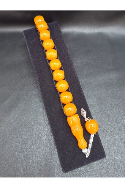 Special Model Apricot Orange Color 11-Piece Fish Zaza Prayer Beads