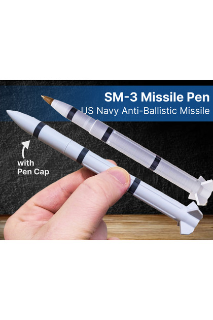 قلم بتصميم صاروخ SM-3 المضاد للصواريخ - قلم صاروخ SM-3 للبحرية الأمريكية (نموذج طبق الأصل)
