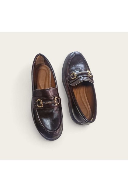 Kadın Loafer Makosen Casual Tokalı Günlük Yumuşak Ayakkabı Şık ve rahat