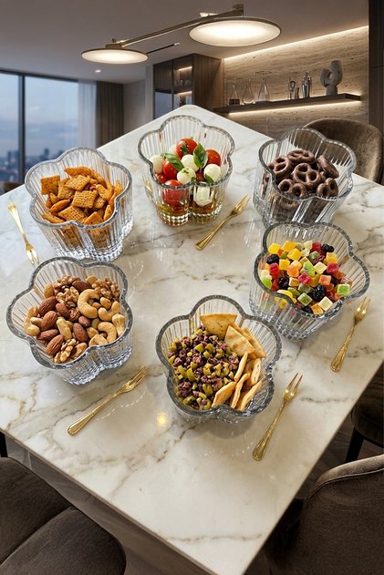 Daisy Orange Dessert, Ice Cream, Magnolia Presentation Bowl/Breakfast Bowl/Cookie Bowl Set of 6, 240 ml