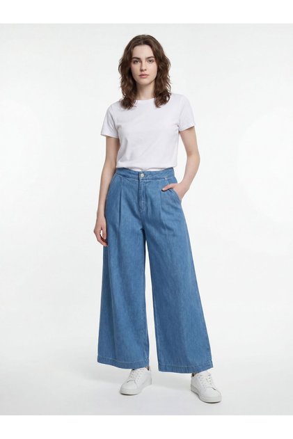 Pleated Super Palazzo Super Palazzo Kadın Pantolon