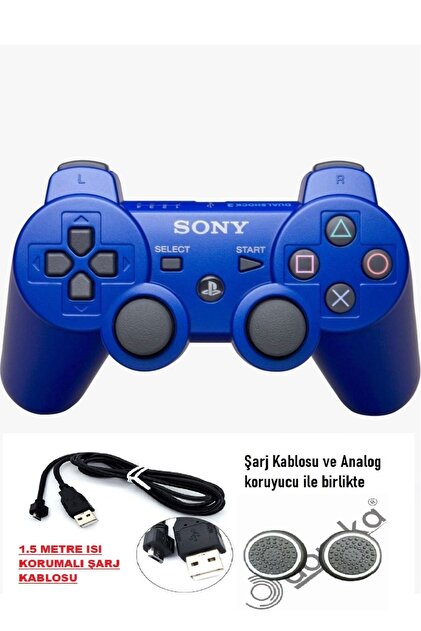 Ps3 Dualshock Gamepad Yeni Nesil Kol Controller Oyun Kolu PS3 + PC + 1.5 mt Şarj Kablosu