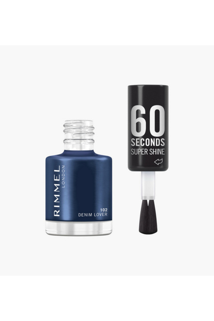 Rimmel Nail Polish 60 Seconds Super Shine - 104 - True Blue, 8 ml