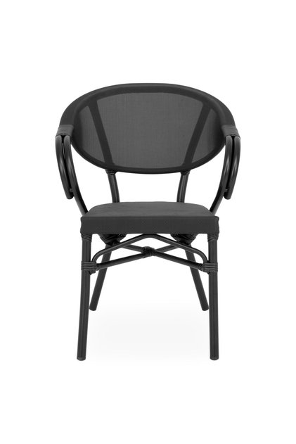 Scaun suprapozabil gradina/terasa ARGO L.57 l.57 H.83 negru