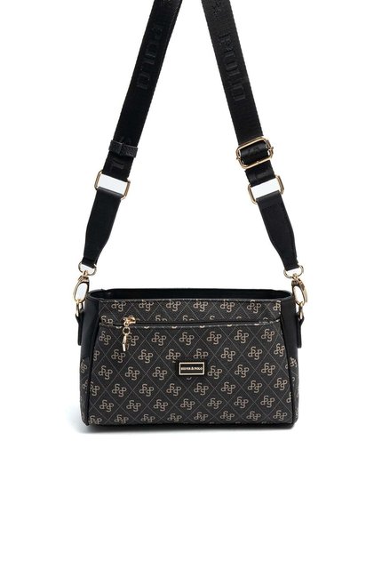 Smoked - Black Monogram Women's Crossbody Bag Sp1273