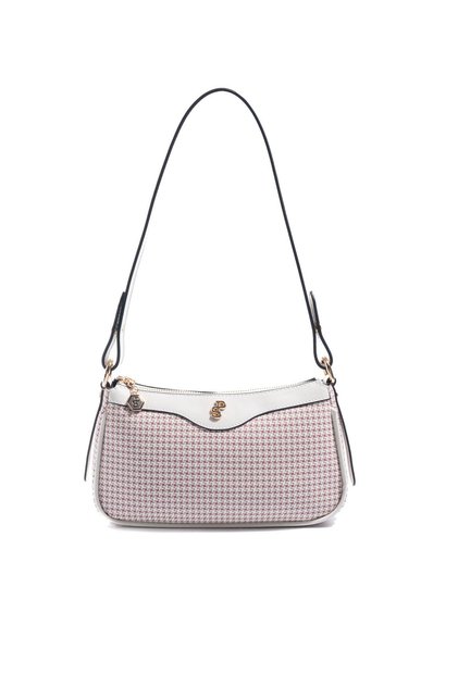 Burgundy - Bone Crow's Feet Plaid Women's Crossbody Bag Sp1274