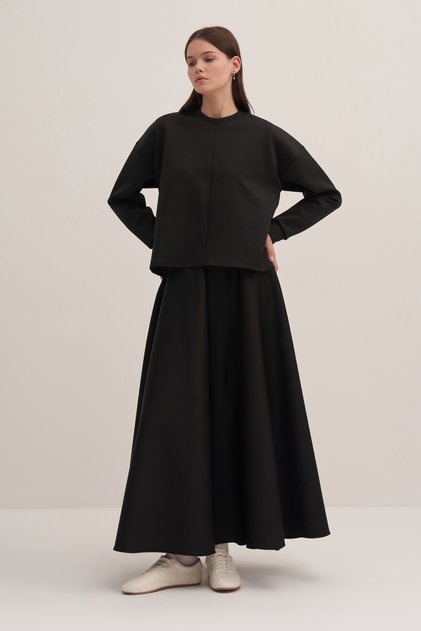 Women's Scuba Blouse Black