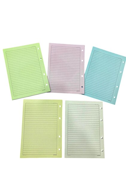 College Refill A5 Striped 5 Colors X 40 Sheets - 200' Pack