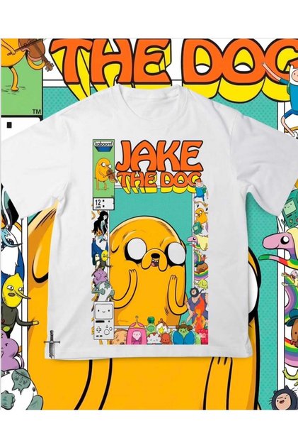 Adventure Time Series Printed Unisex Oversized T-Shirt