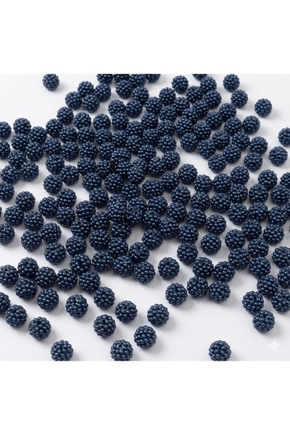 14 mm 500 Grams Blackberry Beads Navy Blue
