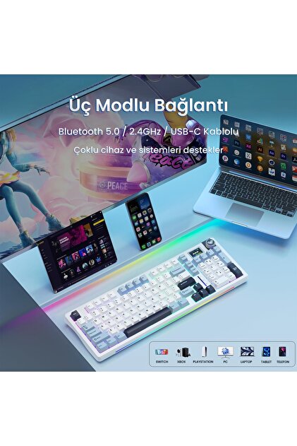 Aula S98 Pro 3 Modlu RGB Hot Swap Mekanik Star Vector Switch