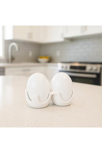 2-Piece Salt and Pepper Shakers with Stand, Unbreakable Plastic Salt Shakers