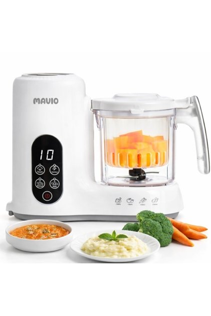 Aparat Gatit Abur Bebelusi 4-in-1, Mixare, Sterilizare, Reincalzire, 600 ml, 300W