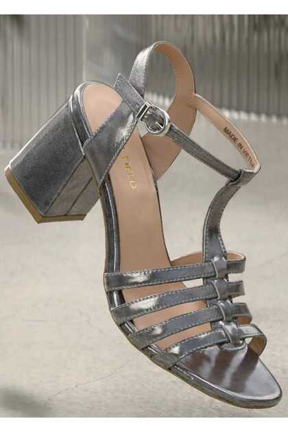 Sandale cu toc femei Silver