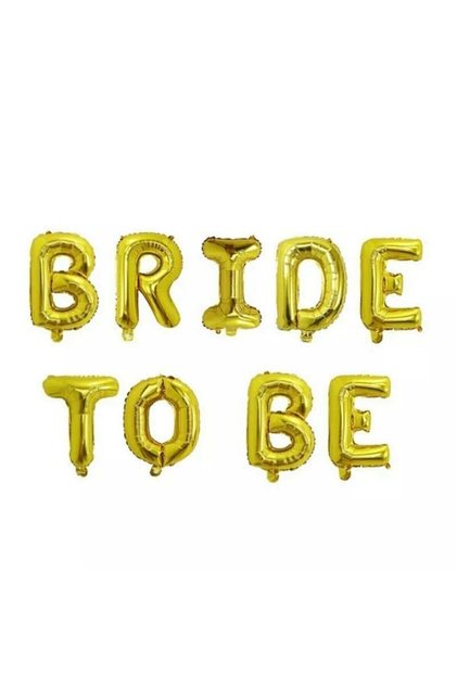 Bride To Be Foil Balloon Set Bachelorette Party Balloon Set 16" inch 40 Cm Gold