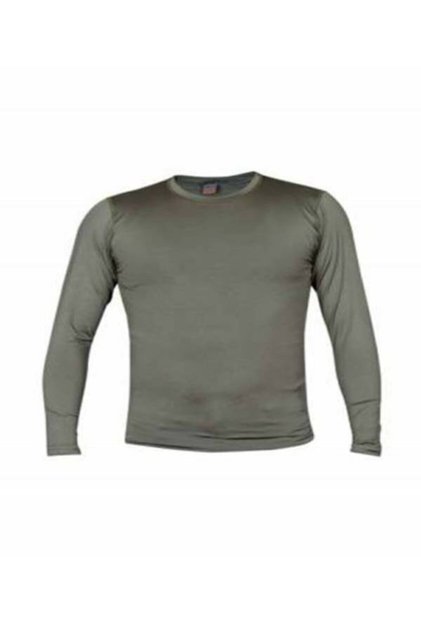 Uzun Kollu Unisex Koyu Yeşil Renkli Microfiber Nano Thermal T-shirt