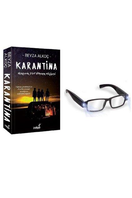 Karantina Beyza Alkoç ( Ciltsiz ) - Led Işıklı Kitap Okuma Gözlüğü Hediyeli