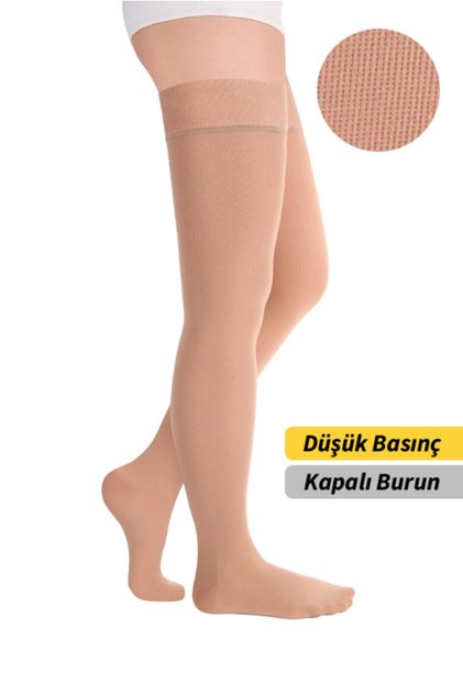 ® Diz Üstü Düşük Basınç Varis Çorabı Ccl 1 (SADECE KAPALI BURUN)