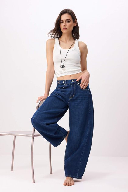Mavi More Sustainable Yüksek Bel Baggy Tencel Karışımlı Jeans TWOSS26JE00192