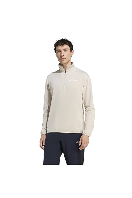 adidas Bej Erkek Dik Yaka Terrex Polar Sweatshırt IB1217-MT LT FL