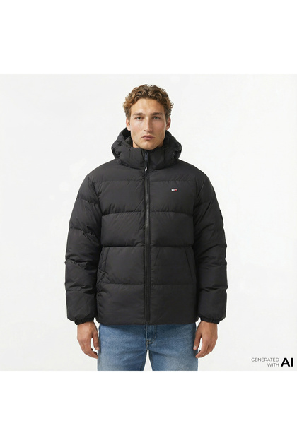 Essential Down Erkek Siyah Puffer Mont