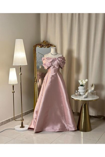 فستان سهرة طويل 5155 ( لونبن )
