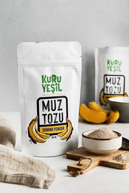 Kuru Yeşil Muz Tozu - Toz Muz - Meyve Kurusu - Bebek Maması