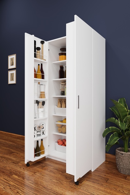 Asra Trend Lüks 2 Kapılı Çok Amaçlı Kiler Dolabı %100 MDF Erzak